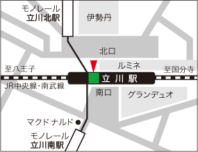 立川ラーニングスタジオ周辺地図