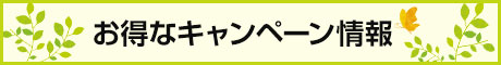 お得なキャンペーン情報