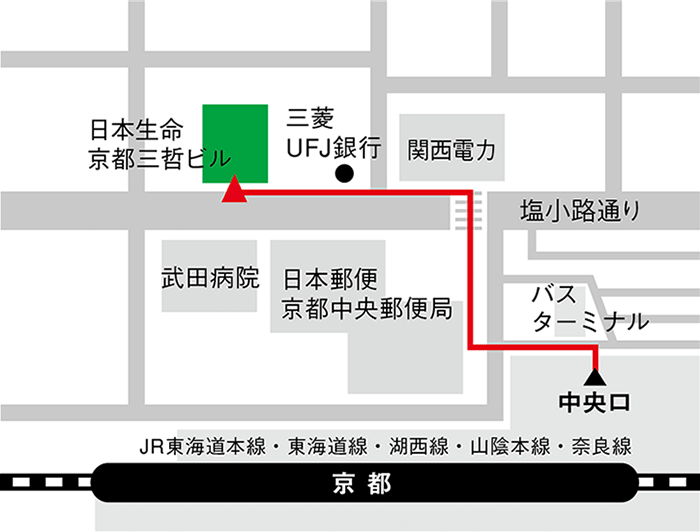 京都駅前ラーニングスタジオ NEXT地図
